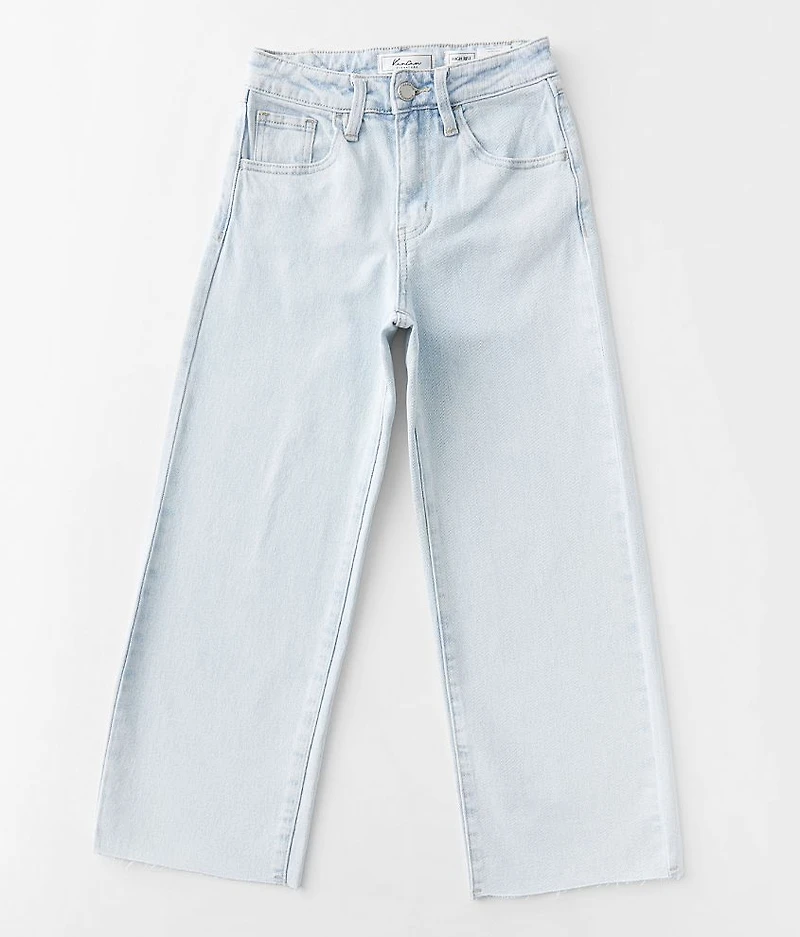 Girls - High Rise Cropped Wide Leg Jean