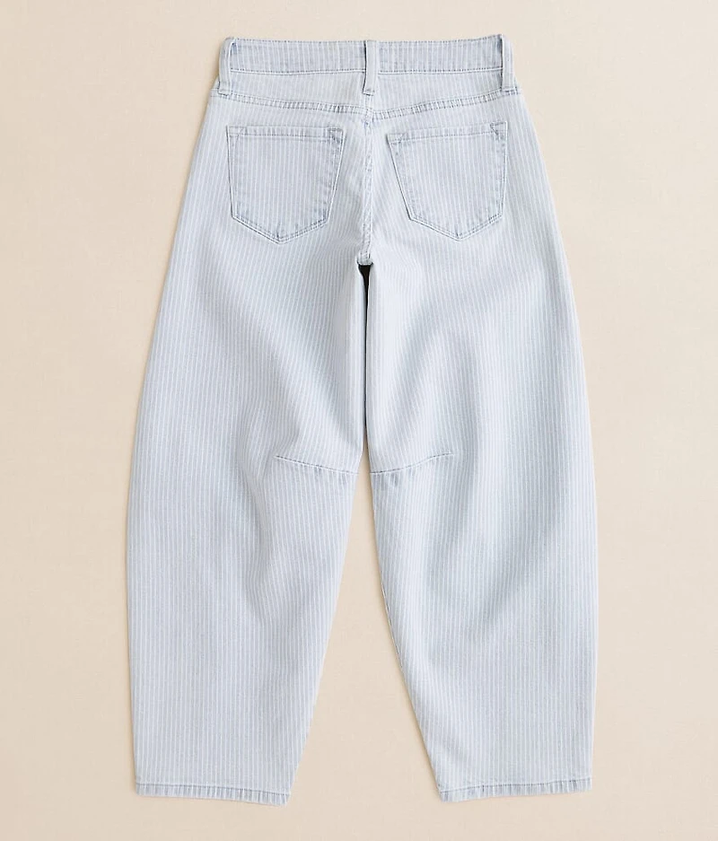 Girls - High Rise Horseshoe Striped Stretch Jean