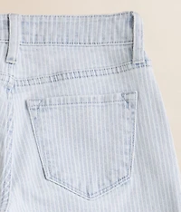 Girls - High Rise Horseshoe Striped Stretch Jean