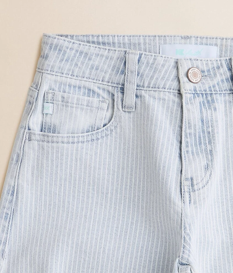 Girls - High Rise Horseshoe Striped Stretch Jean
