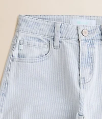 Girls - High Rise Horseshoe Striped Stretch Jean