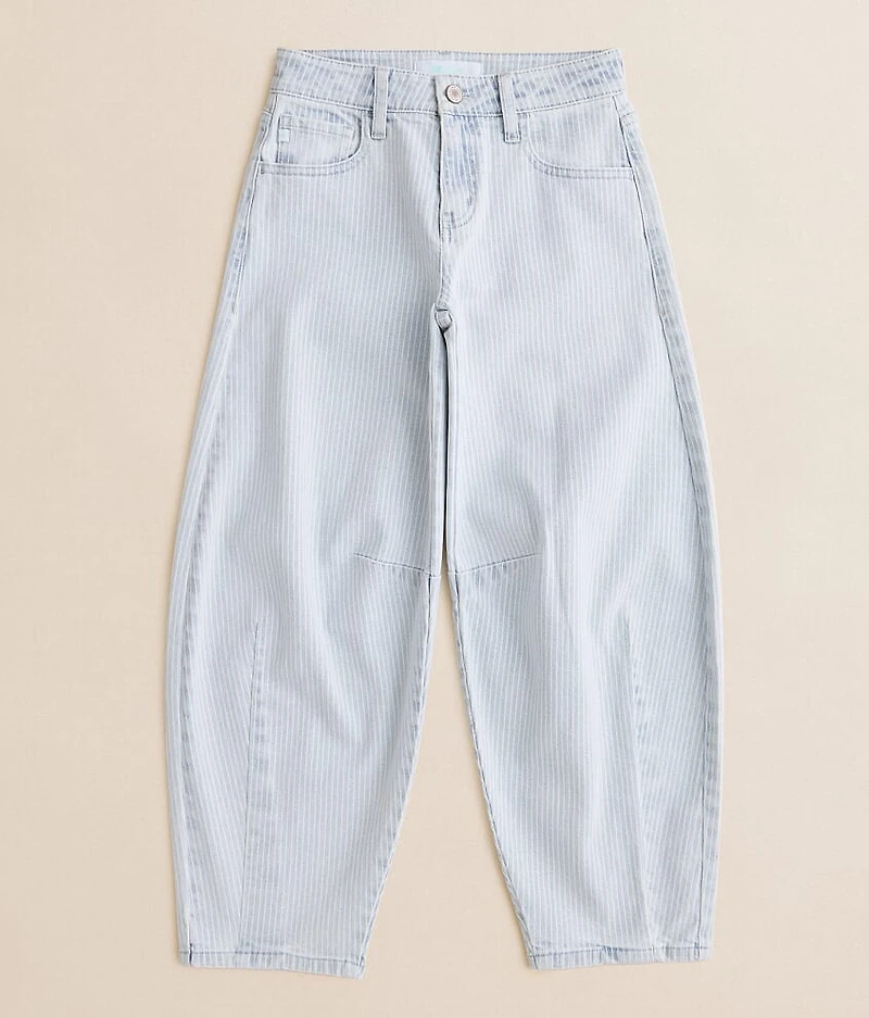 Girls - High Rise Horseshoe Striped Stretch Jean