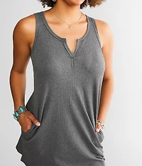 Ribbed Knit Mini Tank Dress