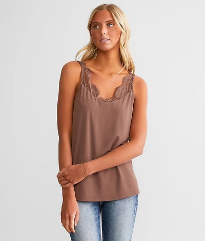Daytrip Eyelash Lace Tank Top