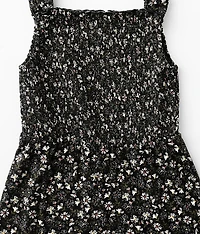 Girls - Smocked Floral Jumpsuit