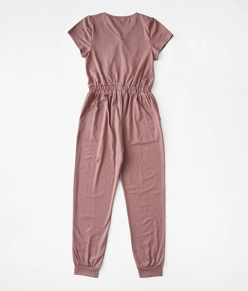 Girls - Surplice Knit Jumpsuit
