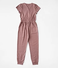 Girls - Surplice Knit Jumpsuit
