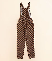 Girls - Checker Knit Overalls