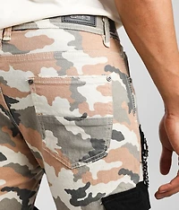 Old Rose Camo Cargo Skinny Stretch Jean