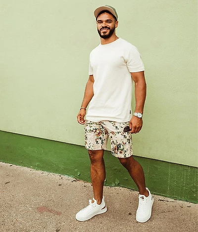 Floral Cargo Stretch Short