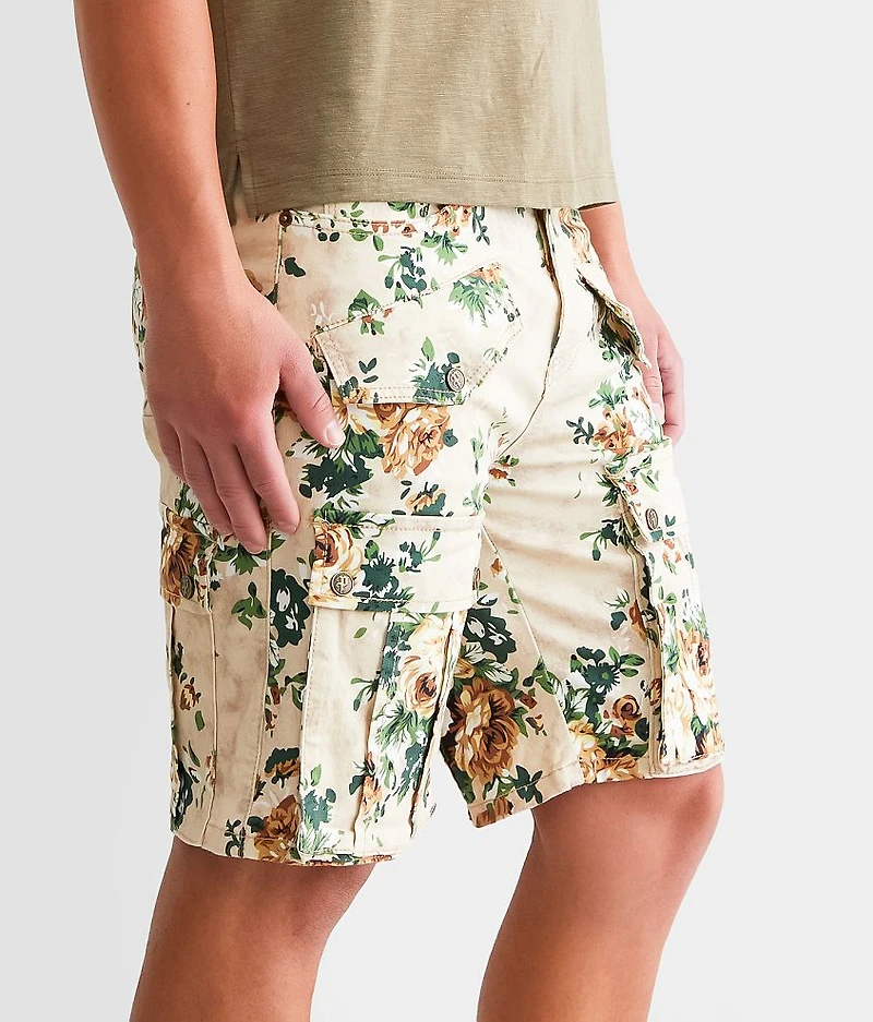 Floral Cargo Stretch Short
