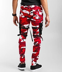 Red Camo Cargo Skinny Stretch Jean