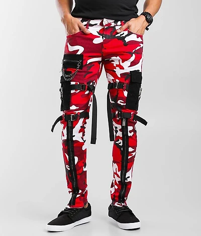 Red Camo Cargo Skinny Stretch Jean