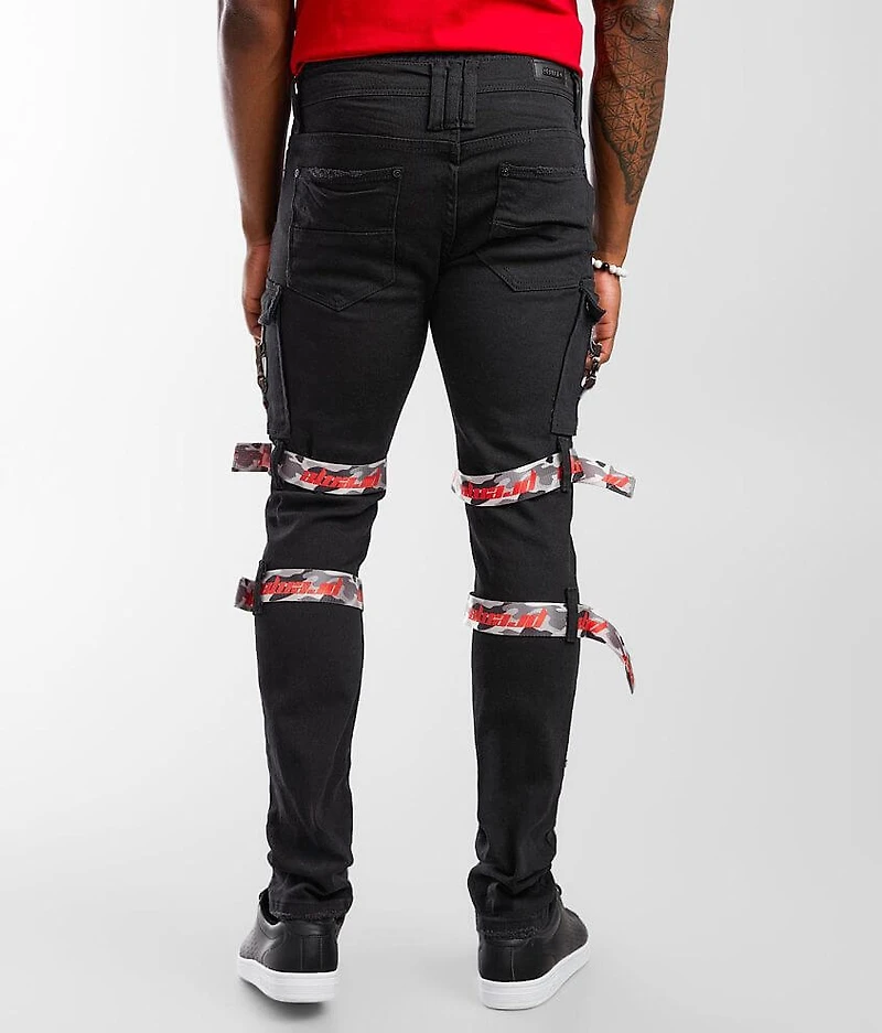 Black Cargo Skinny Stretch Jean