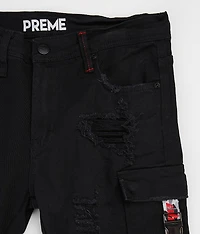 Black Cargo Skinny Stretch Jean