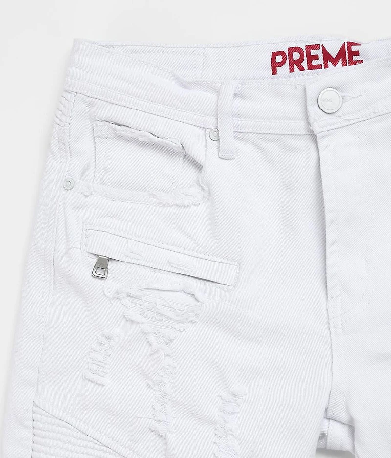 White Stretch Short