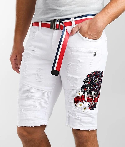 White Stretch Short