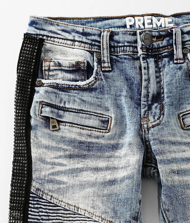 Boys - Indigo Moto Taper Stretch Jean