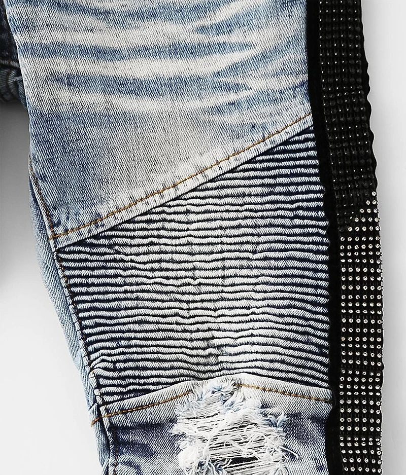 Boys - Indigo Moto Taper Stretch Jean