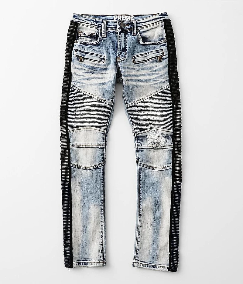 Boys - Indigo Moto Taper Stretch Jean