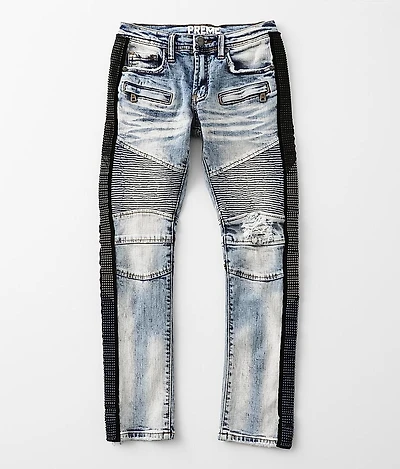 Boys - Indigo Moto Taper Stretch Jean
