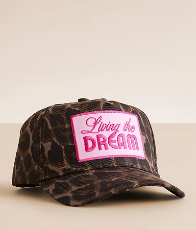 Kenz Kustomz Living The Dream Leopard Baseball Hat
