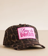Kenz Kustomz Living The Dream Leopard Baseball Hat