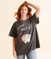 Texas Hold 'Em Oversized T-Shirt