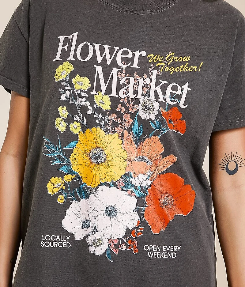 Flower Market Oversized T-Shirt
