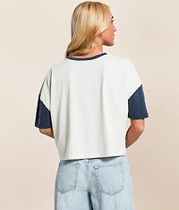 California Color Block Cropped T-Shirt