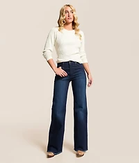Olivia High Rise Wide Leg Stovepipe Jean