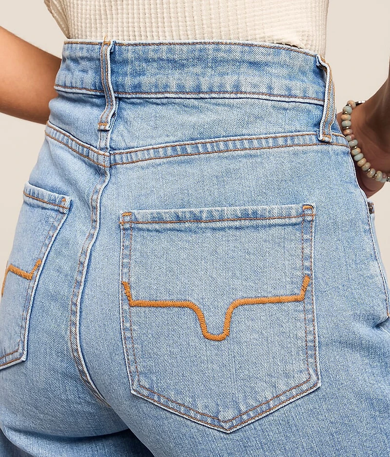 Zoey High Rise Stovepipe Wide Leg Stretch Jean