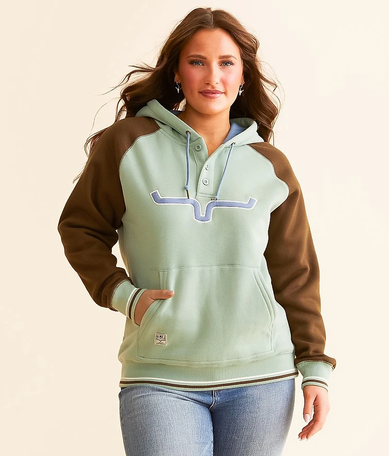 Amigo Hooded Henley Sweatshirt