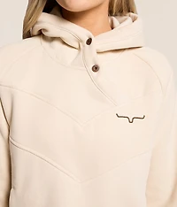 Ella Hooded Henley Sweatshirt