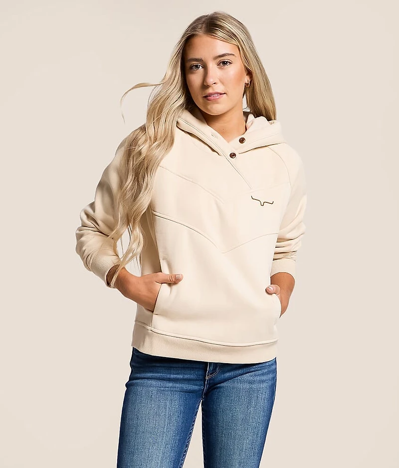 Ella Hooded Henley Sweatshirt