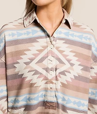 Judith Blanket Washed Henley Pullover