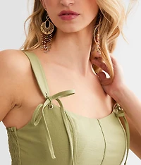 Cropped Corset Tank Top