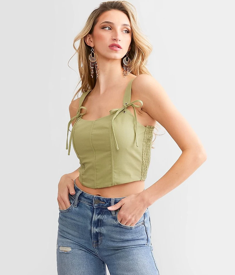 Cropped Corset Tank Top