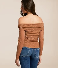 Floral Lace Off The Shoulder Top