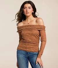 Floral Lace Off The Shoulder Top