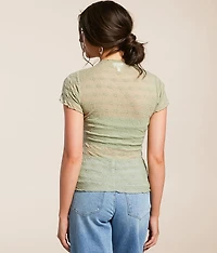 Floral Mesh Top