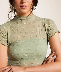 Floral Mesh Top