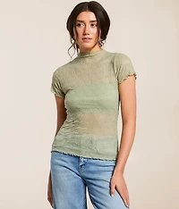 Floral Mesh Top