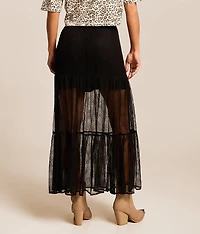 Sheer Lace Maxi Skirt