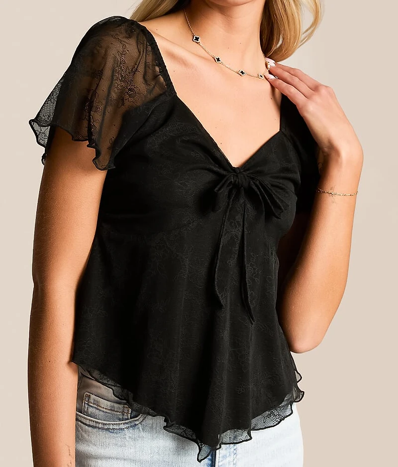 Floral Lace Hanky Top
