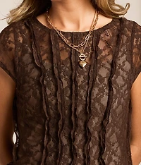 Lace Seamed Top