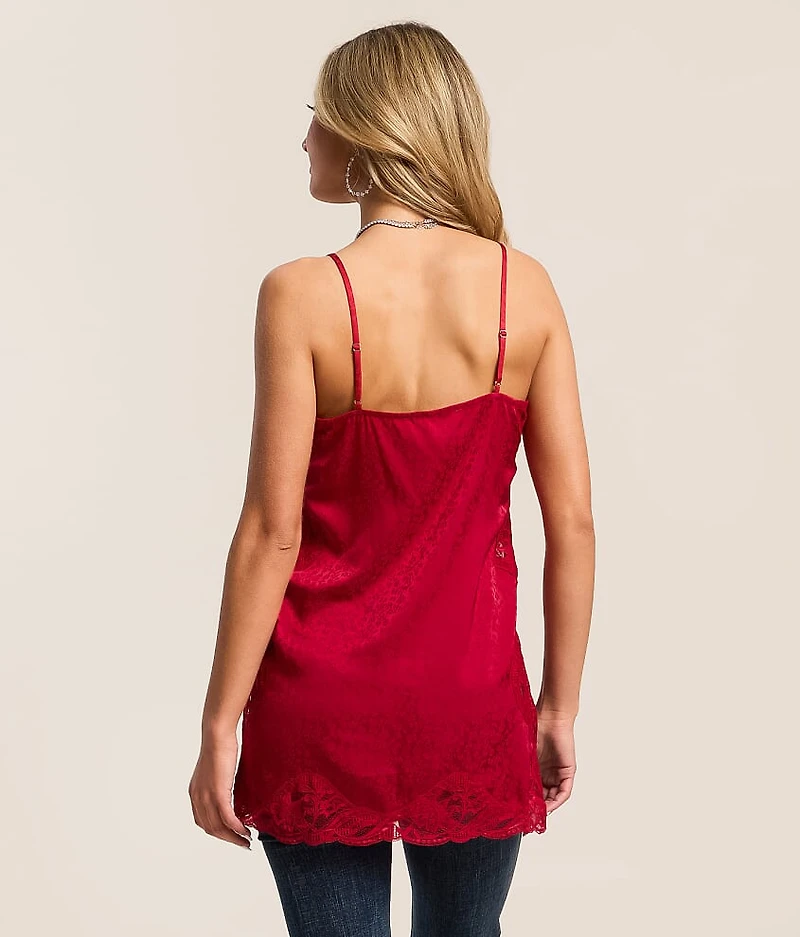 Satin Lace Tank Top