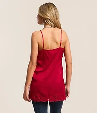 Satin Lace Tank Top