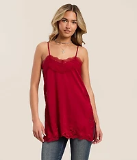 Satin Lace Tank Top