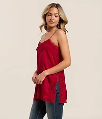 Satin Lace Tank Top